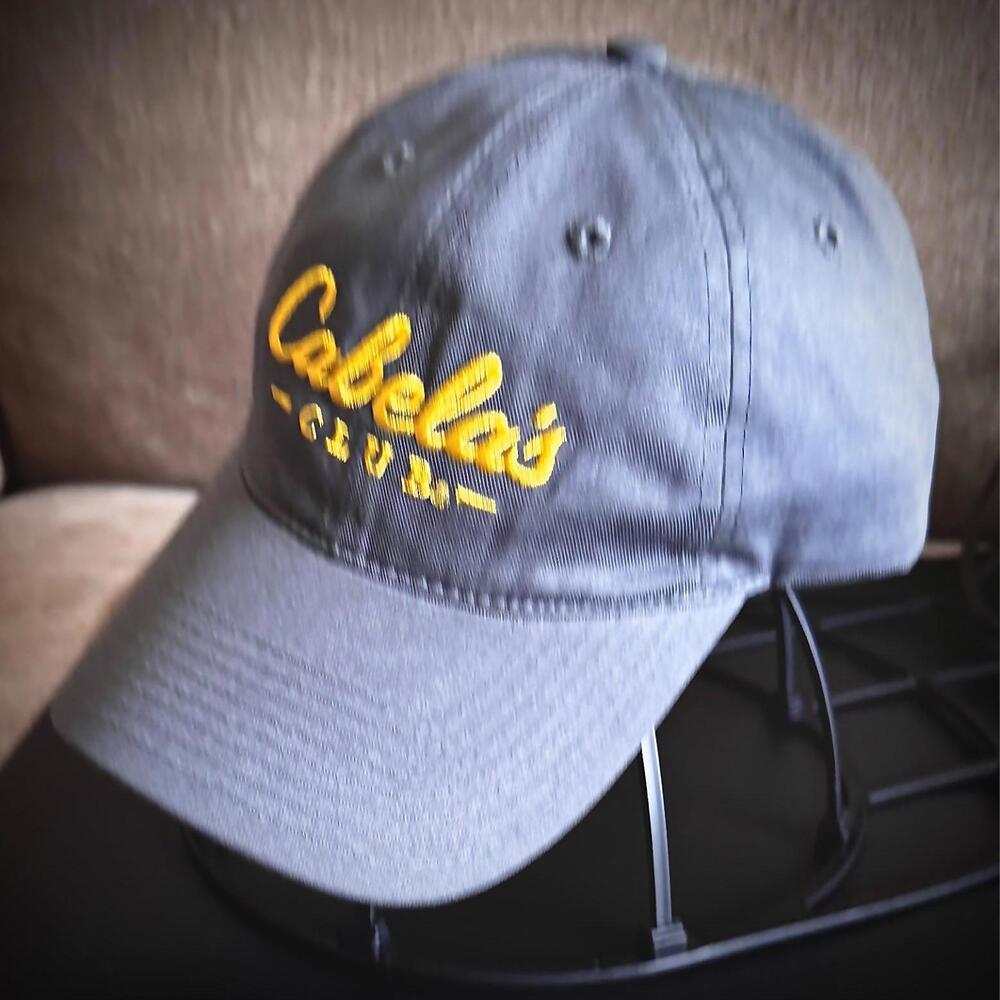 Cabela's Club Cap Grey Adjustable One Size Fits Most Embroidered